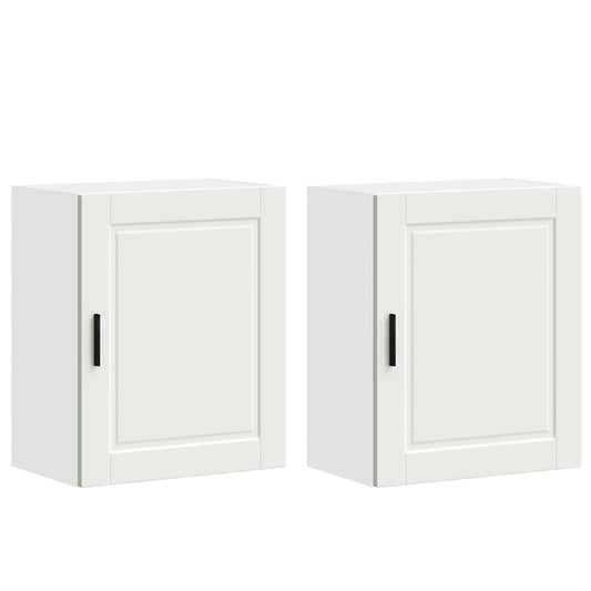 Kitchen Wall Cabinets 2 pcs Porto White Engineered Wood