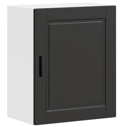 Kitchen Wall Cabinet "Porto" Black Engineered Wood