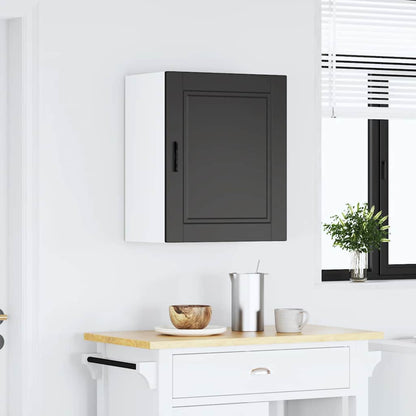 Kitchen Wall Cabinet "Porto" Black Engineered Wood