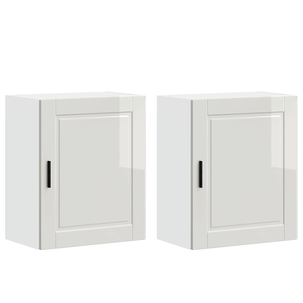 Kitchen Wall Cabinets 2 pcs "Porto" High Gloss White