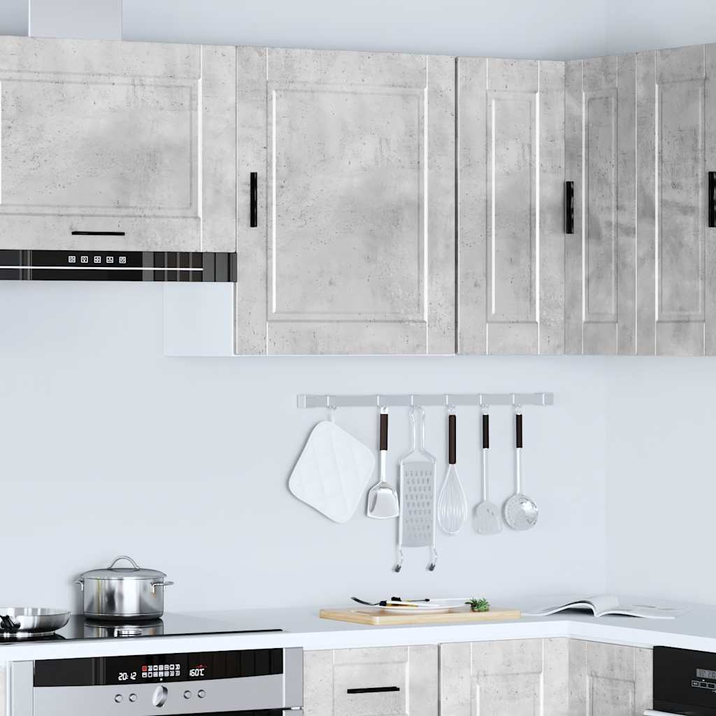 Kitchen Wall Cabinet "Porto" Concrete Grey Engineered Wood