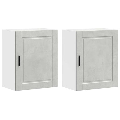 Kitchen Wall Cabinets 2 pcs "Porto" Concrete Grey Engineered Wood