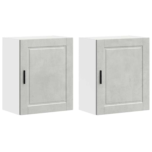 Kitchen Wall Cabinets 2 pcs "Porto" Concrete Grey Engineered Wood