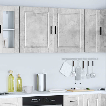 Kitchen Wall Cabinets 2 pcs "Porto" Concrete Grey Engineered Wood