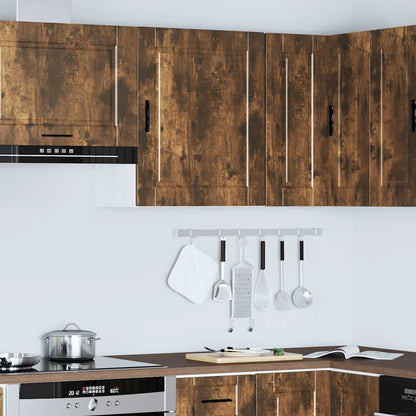 Kitchen Wall Cabinet "Porto" Smoked Oak Engineered Wood
