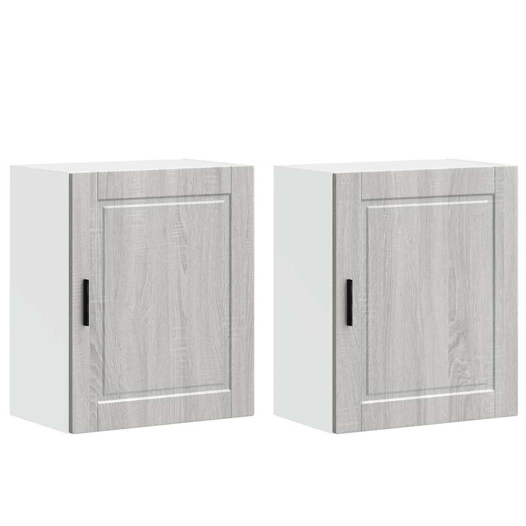 Kitchen Wall Cabinets 2 pcs "Porto" Grey Sonoma Engineered Wood