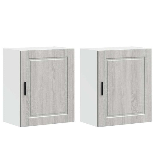 Kitchen Wall Cabinets 2 pcs "Porto" Grey Sonoma Engineered Wood