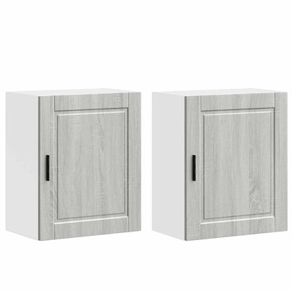 Kitchen Wall Cabinets 2 pcs "Porto" Grey Sonoma Engineered Wood