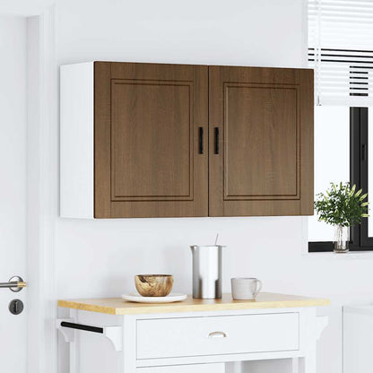 Kitchen Wall Cabinets 2 pcs "Porto" Brown Oak Engineered Wood