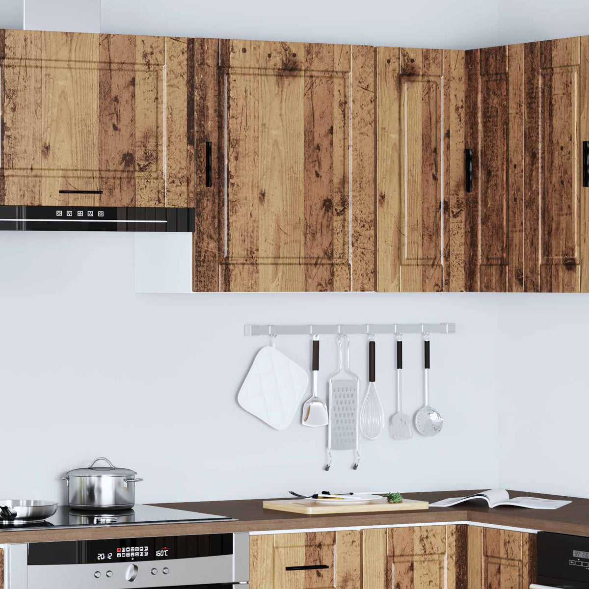 Kitchen Wall Cabinet "Porto" Old Wood Engineered Wood