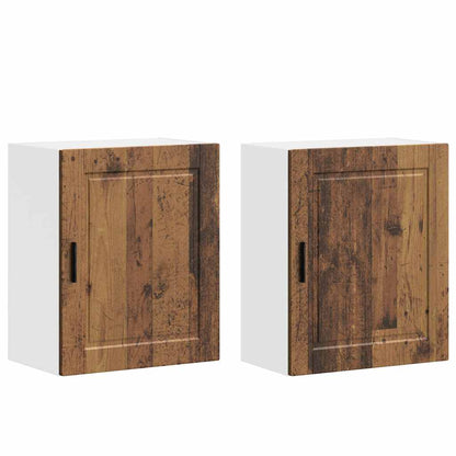 Kitchen Wall Cabinets 2 pcs "Porto" Old Wood Engineered Wood