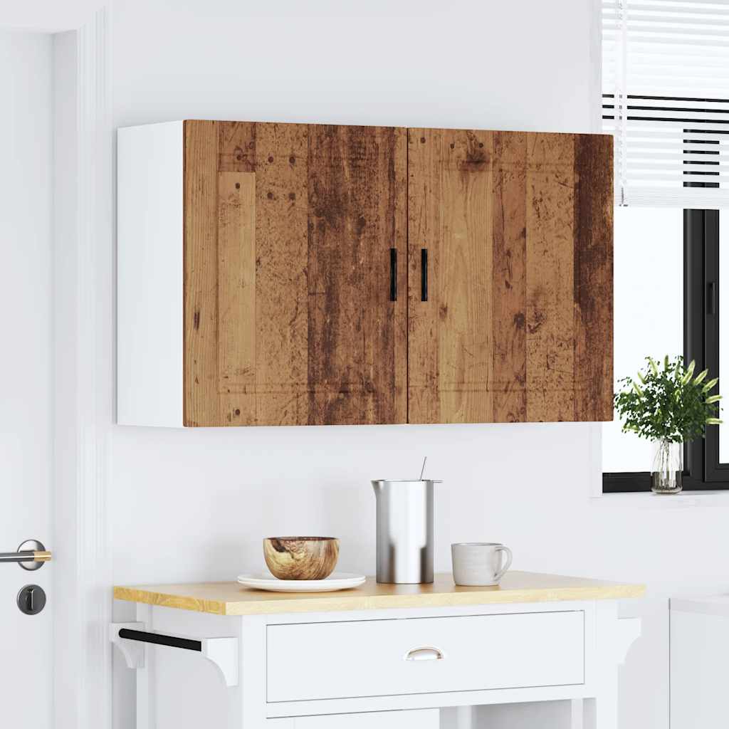 Kitchen Wall Cabinets 2 pcs "Porto" Old Wood Engineered Wood