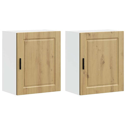 Kitchen Wall Cabinets 2 pcs "Porto" Artisan Oak Engineered Wood