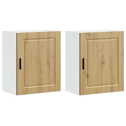 Kitchen Wall Cabinets 2 pcs "Porto" Artisan Oak Engineered Wood