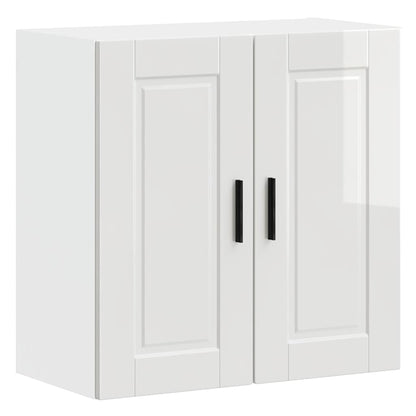 Kitchen Wall Cabinet "Porto" High Gloss White Engineered Wood