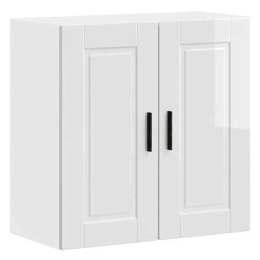 Kitchen Wall Cabinet "Porto" High Gloss White Engineered Wood