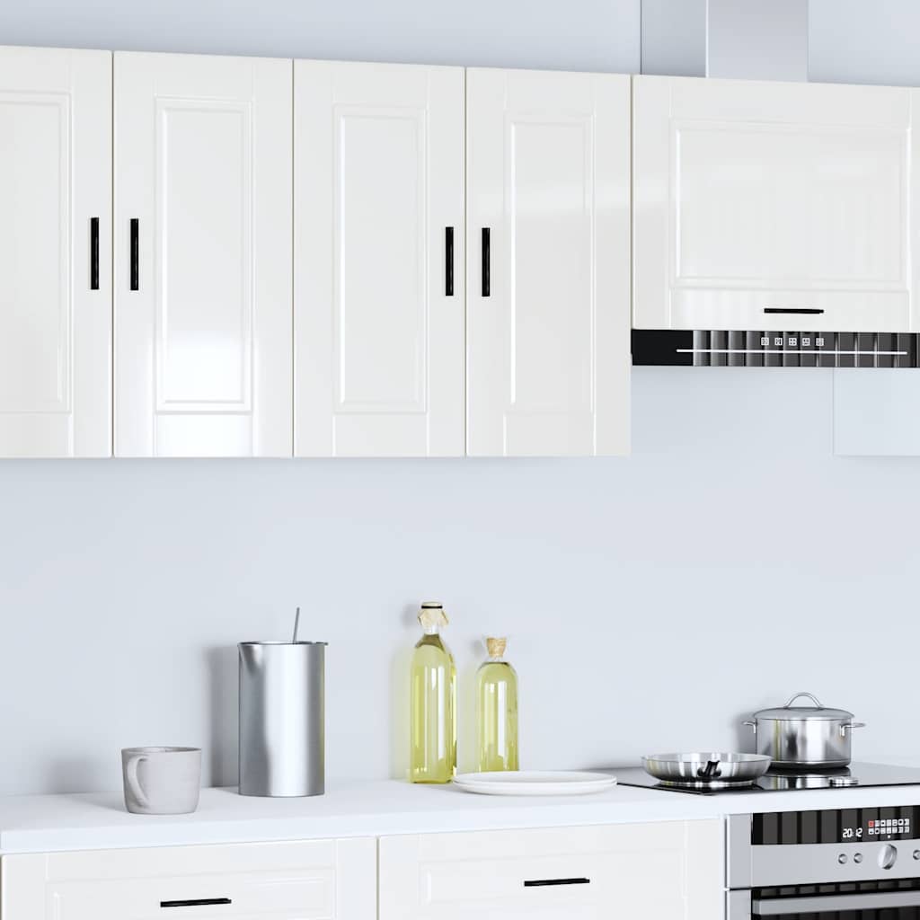 Kitchen Wall Cabinet "Porto" High Gloss White Engineered Wood