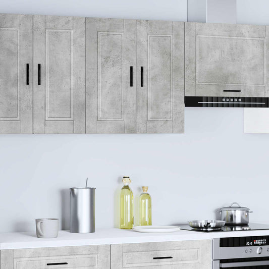 Kitchen Wall Cabinet "Porto" Concrete Grey Engineered Wood