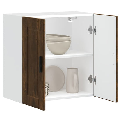 Kitchen Wall Cabinet "Porto" Smoked Oak Engineered Wood