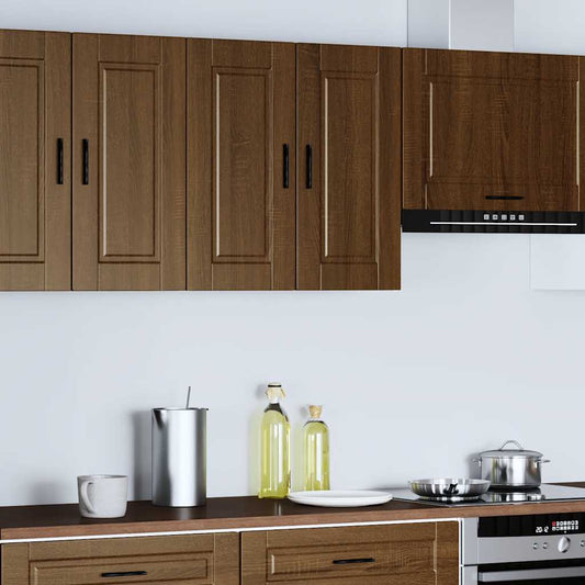 Kitchen Wall Cabinet "Porto" Brown Oak Engineered Wood
