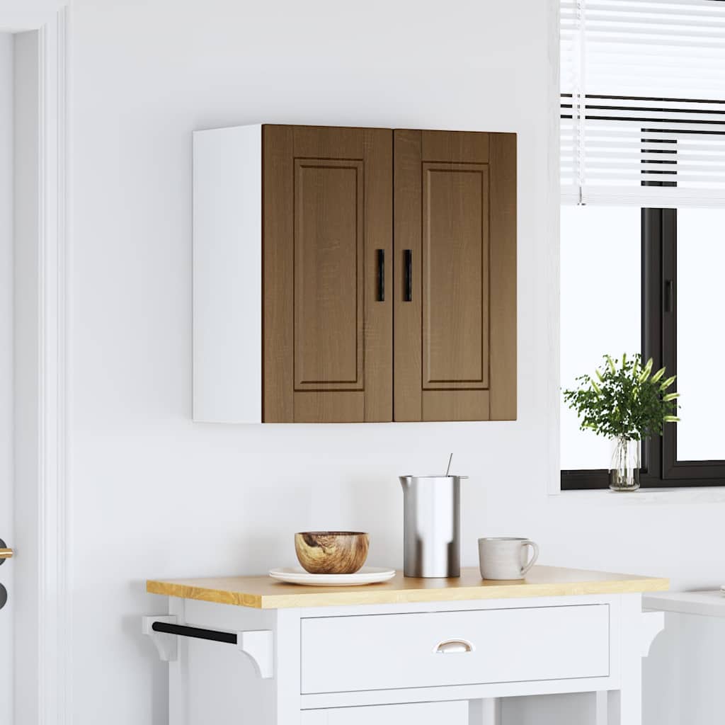 Kitchen Wall Cabinet "Porto" Brown Oak Engineered Wood