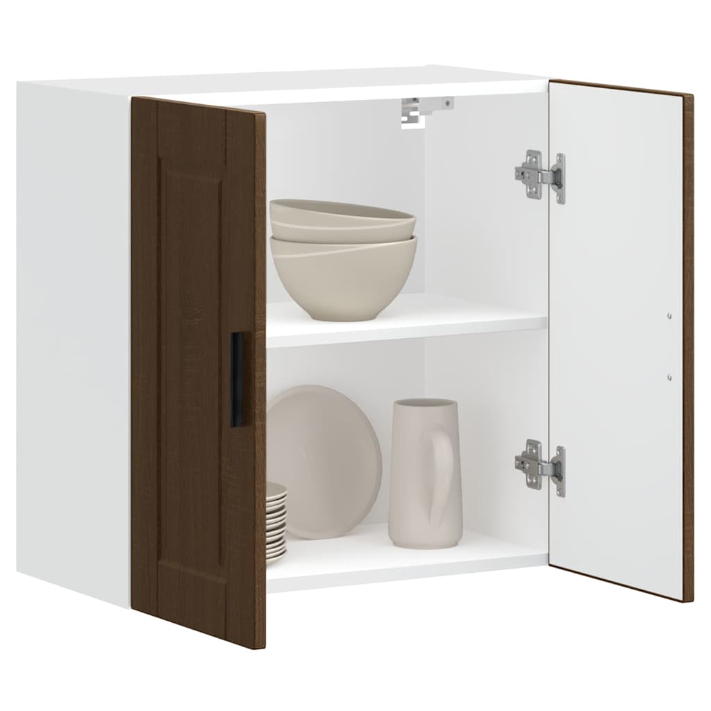 Kitchen Wall Cabinet "Porto" Brown Oak Engineered Wood