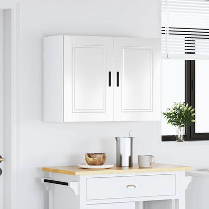 Kitchen Wall Cabinet "Porto" High Gloss White Engineered Wood
