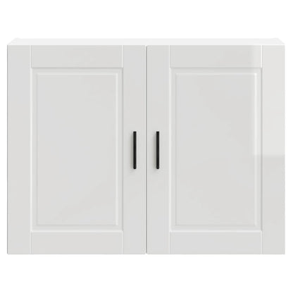 Kitchen Wall Cabinet "Porto" High Gloss White Engineered Wood