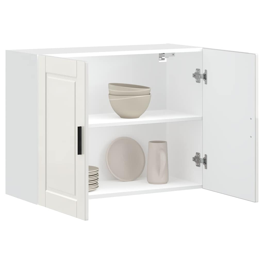 Kitchen Wall Cabinet Porto High Gloss White Engineered Wood