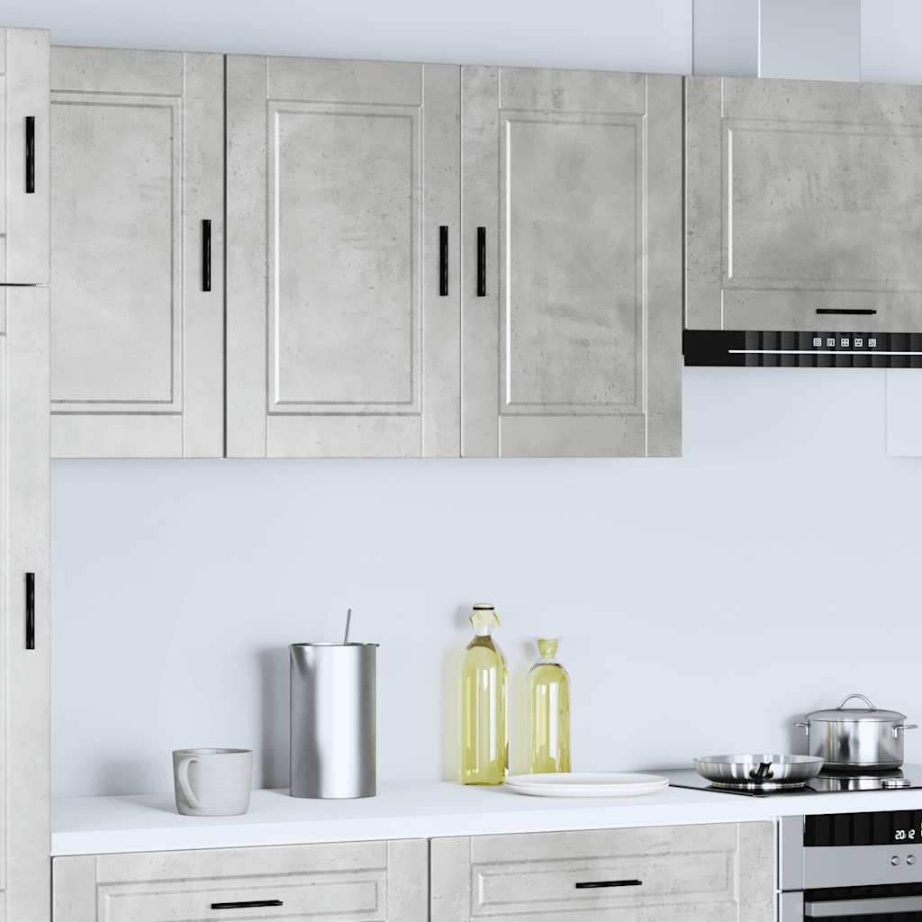 Kitchen Wall Cabinet "Porto" Concrete Grey Engineered Wood
