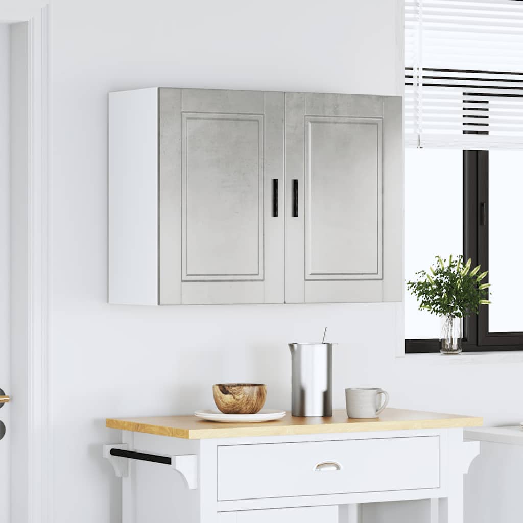 Kitchen Wall Cabinet "Porto" Concrete Grey Engineered Wood