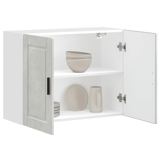 Kitchen Wall Cabinet "Porto" Concrete Grey Engineered Wood