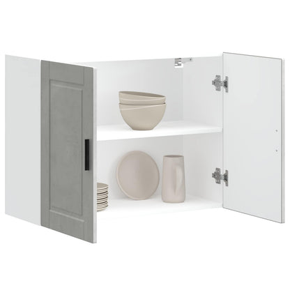 Kitchen Wall Cabinet "Porto" Concrete Grey Engineered Wood