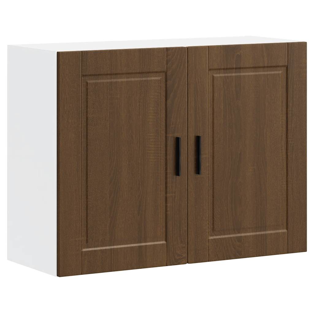 Kitchen Wall Cabinet "Porto" Brown Oak Engineered Wood
