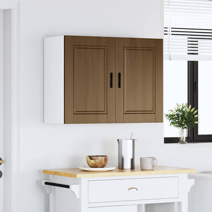 Kitchen Wall Cabinet "Porto" Brown Oak Engineered Wood