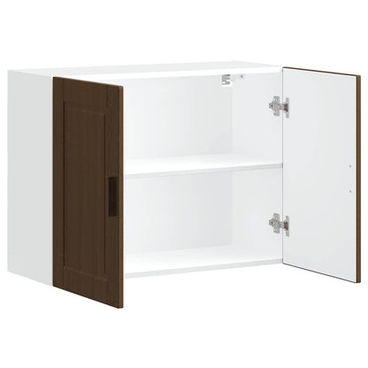 Kitchen Wall Cabinet "Porto" Brown Oak Engineered Wood