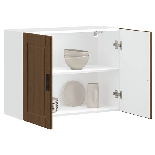 Kitchen Wall Cabinet "Porto" Brown Oak Engineered Wood