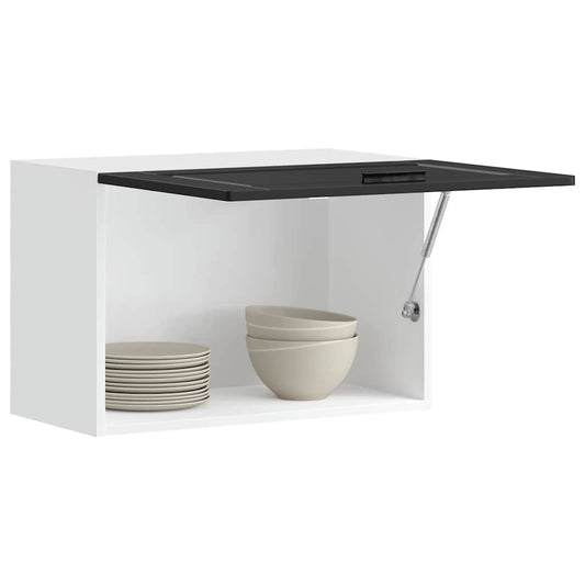 Kitchen Wall Cabinet "Porto" Black Engineered Wood