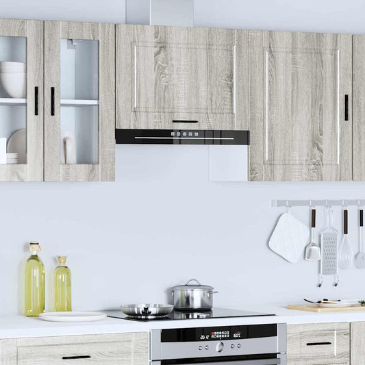 Kitchen Wall Cabinet "Porto" Grey Sonoma Engineered Wood