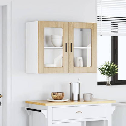 Kitchen Wall Cabinet with Glass Door "Porto" Sonoma Oak
