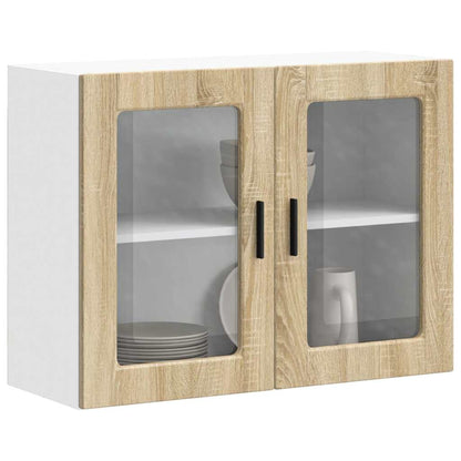 Kitchen Wall Cabinet with Glass Door "Porto" Sonoma Oak