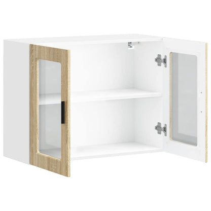 Kitchen Wall Cabinet with Glass Door "Porto" Sonoma Oak