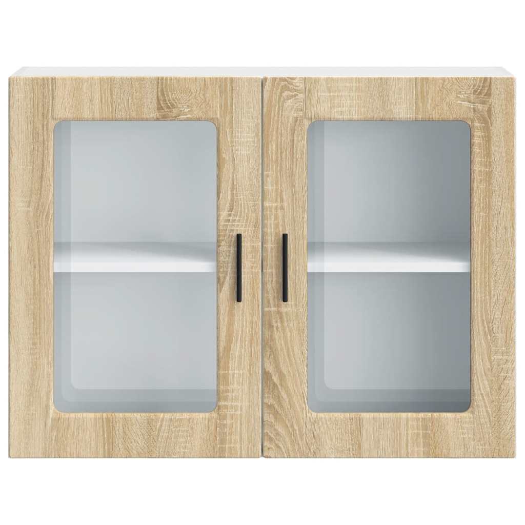 Kitchen Wall Cabinet with Glass Door "Porto" Sonoma Oak