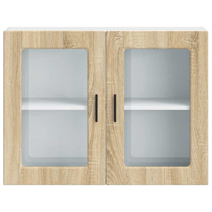 Kitchen Wall Cabinet with Glass Door "Porto" Sonoma Oak