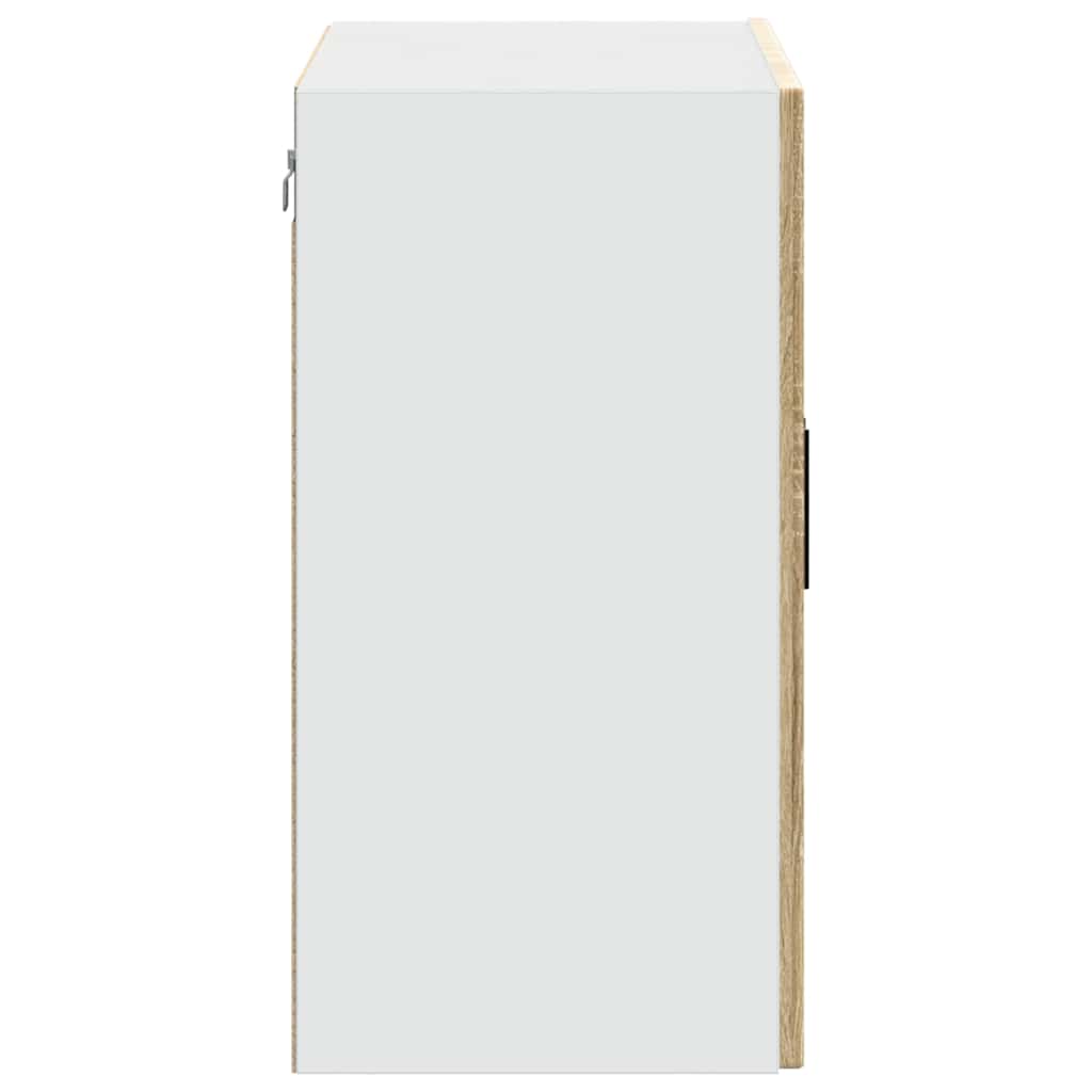 Kitchen Wall Cabinet with Glass Door "Porto" Sonoma Oak