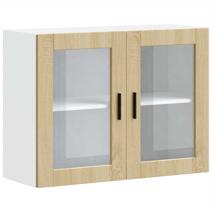 Kitchen Wall Cabinet with Glass Door "Porto" Sonoma Oak