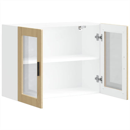 Kitchen Wall Cabinet with Glass Door "Porto" Sonoma Oak