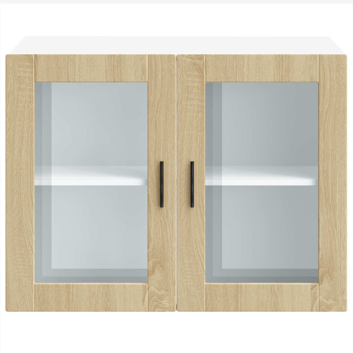 Kitchen Wall Cabinet with Glass Door "Porto" Sonoma Oak