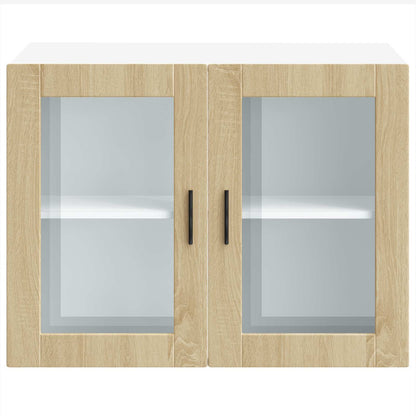 Kitchen Wall Cabinet with Glass Door "Porto" Sonoma Oak