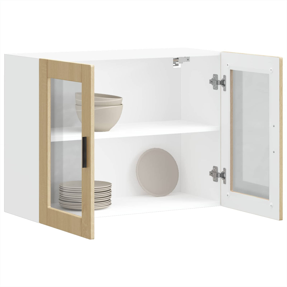 Kitchen Wall Cabinet with Glass Door "Porto" Sonoma Oak